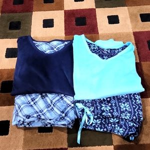 2 Women's Croft & Barrow Long sleeve/pants Pajama set. Size XL
